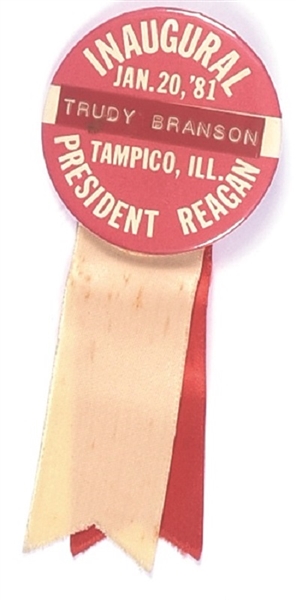 President Reagan Inaugural, Trudy Branson of Tampico, Illinois