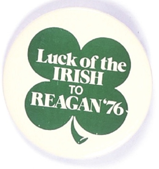 Reagan Luck of the Irish 1976 Pin
