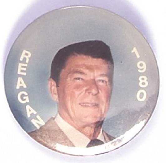 Reagan 1980 Color Picture Pin