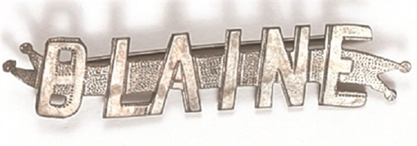 James Blaine Brass Name Pin