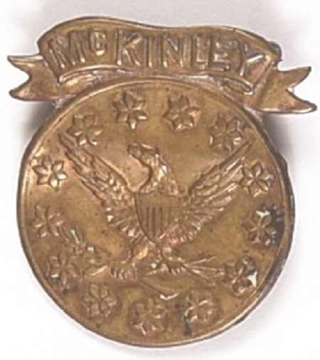 McKinley Brass Eagle Pinback