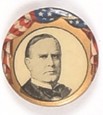 McKinley Flag Small Celluloid