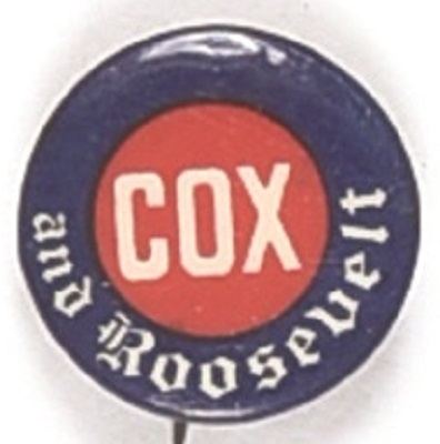 Cox and Roosevelt Name Pin
