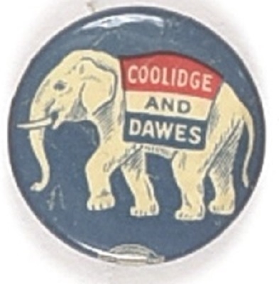 Coolidge, Dawes GOP Elephant