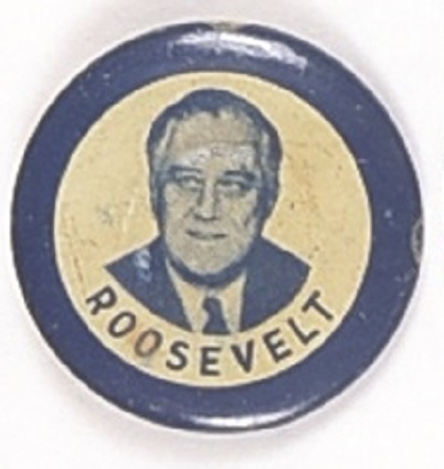Franklin Roosevelt Lithograph Pin