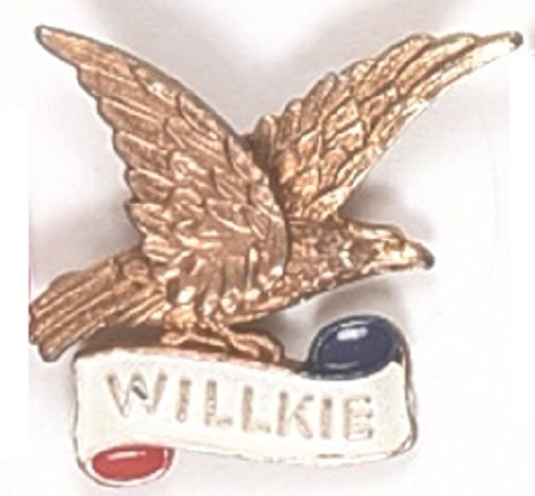 Willkie Enamel Eagle Pinback