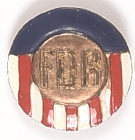 Franklin Roosevelt Enamel FDR Pin