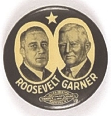 Roosevelt, Garner Scarce Star Jugate