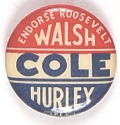 Roosevelt, Cole, Walsh, Hurley Massachusetts Coattail