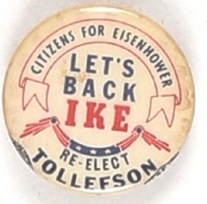 Lets Back Ike, Re-Elect Tollefson