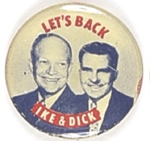 Lets Back Ike and Dick Litho Version