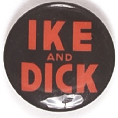 Ike and Dick Black and Orange Celluloid