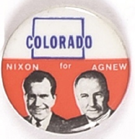Nixon, Agnew 1968 State Set Colorado