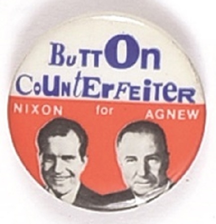 Nixon, Agnew Button Counterfeiter