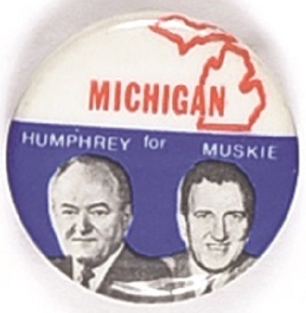 Humphrey, Muskie 1968 State Set Michigan