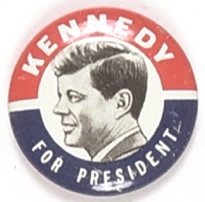 John F. Kennedy for President Dark Blue Litho