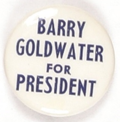 Goldwater for President Blue and White Celluloid