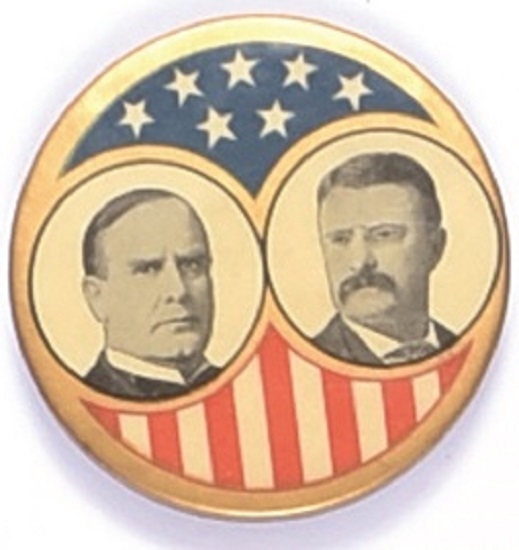 McKinley, Roosevelt Large Stars, Stripes Jugate