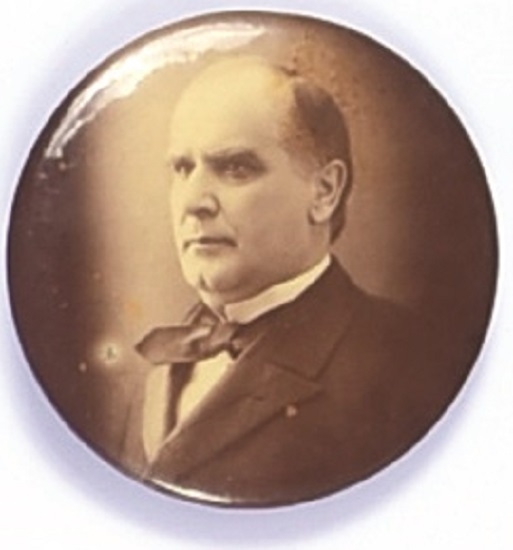 William McKinley Sepia Celluloid