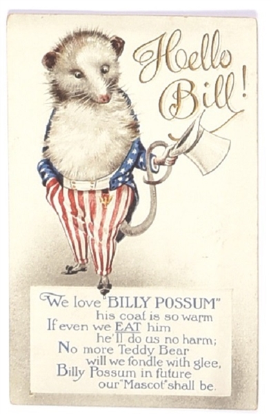 Taft Billy Possum Postcard