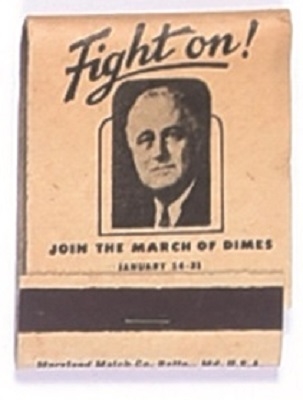 Franklin Roosevelt Fight On Matchbook