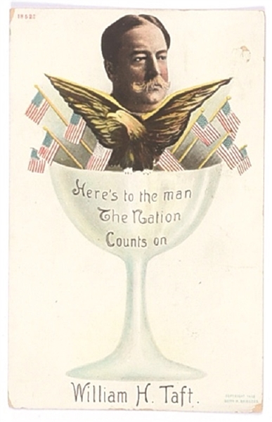 Taft the Man the Nation Counts On Postcard