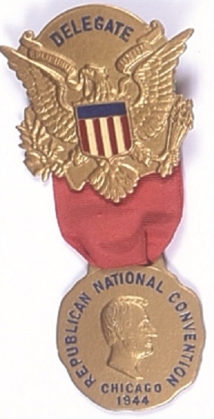 Dewey 1944 Delegate Badge