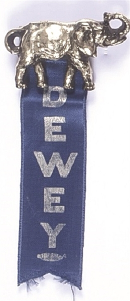 Dewey Elephant Pin and Ribbon