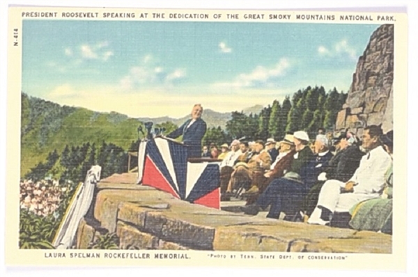 Franklin Roosevelt Great Smoky Mountains National Park Postcard
