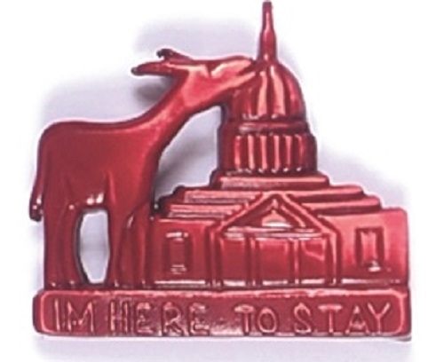 Truman Here to Stay Plastic Donkey Pin