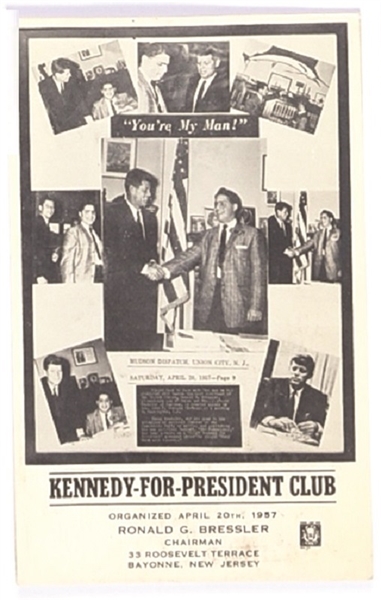Kennedy President Club New Jersey Postcard