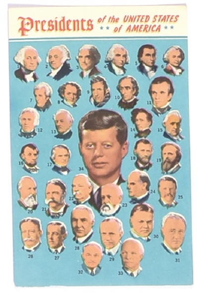 John F. Kennedy Presidents Postcard
