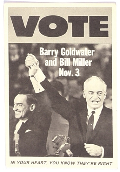 Vote Goldwater-Miller Postcard