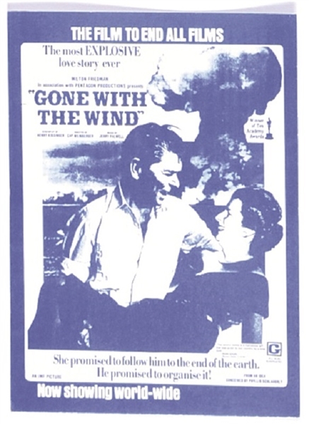 Reagan, Thatcher Gone with the Wind Postcard