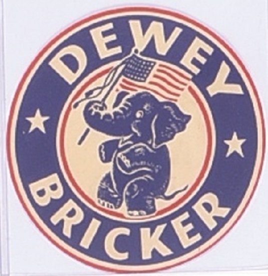 Dewey-Bricker Elephant Sticker