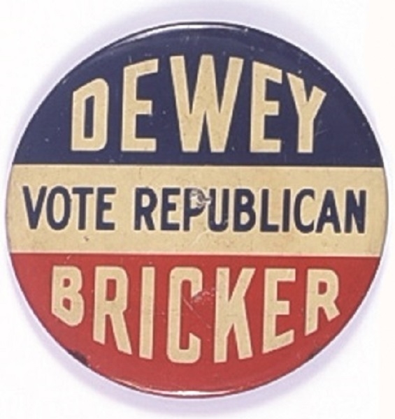 Dewey, Bricker Vote Republican Litho