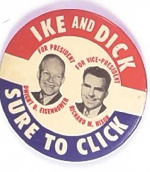 Ike and Dick Sure to Click Red Top Celluloid