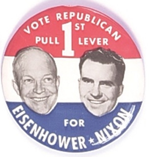 Eisenhower, Nixon Pull 1st Lever