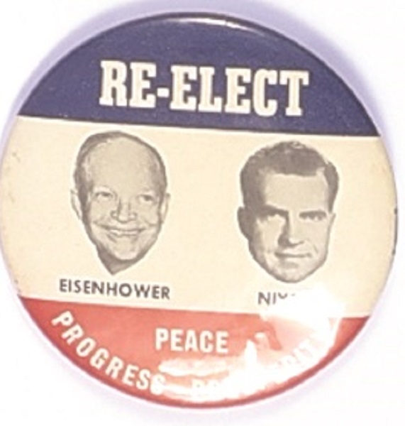 Re-Elect Eisenhower, Nixon Pinback