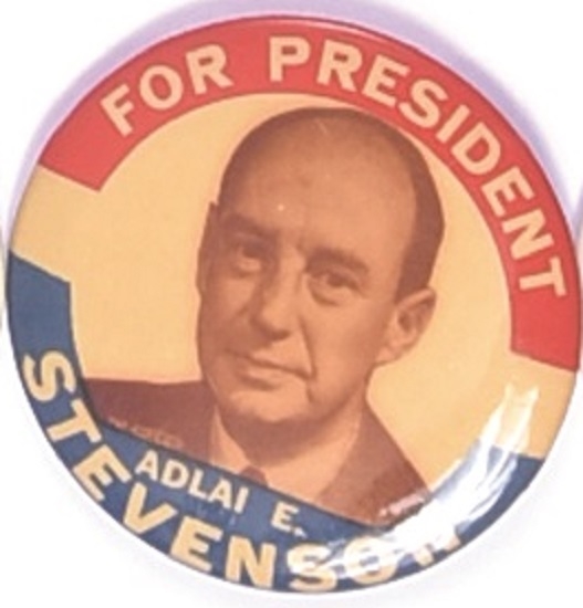 Stevenson for President Large Celluloid