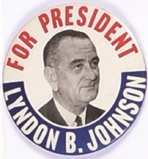 Lyndon B. Johnson Classic 1960s Design Pin