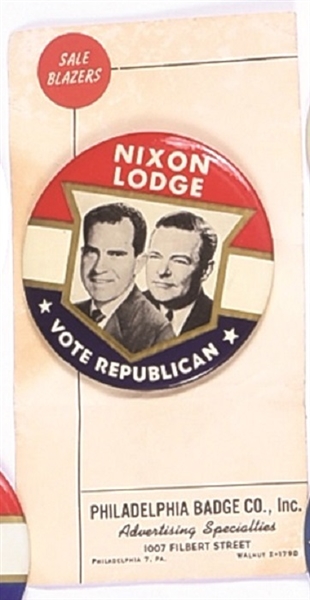 Nixon, Lodge Vote Republican with Sales Card