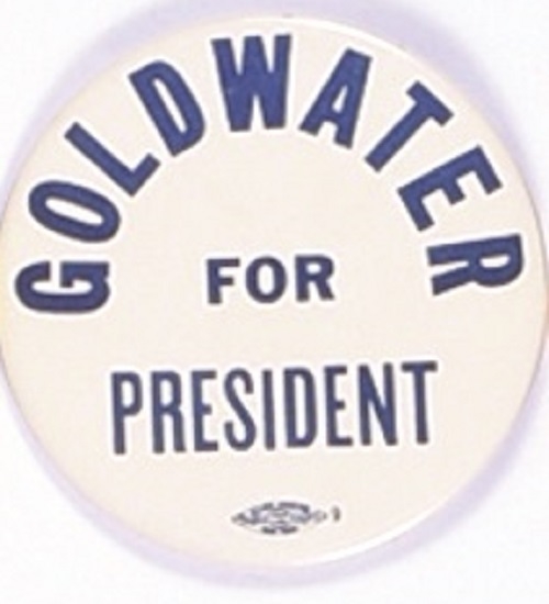 Goldwater for President Blue, White Celluloid