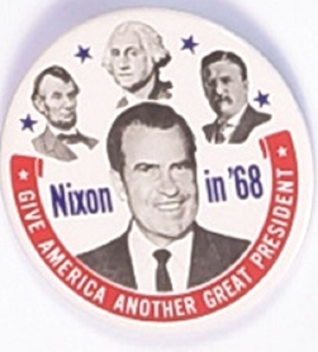 Nixon, Washington, Lincoln, TR Presidents Pin