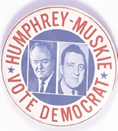 Humphrey, Muskie Vote Democrat Jugate