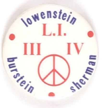 Lowenstein, Burstein, Sherman New York Vietnam Era Peace Sign