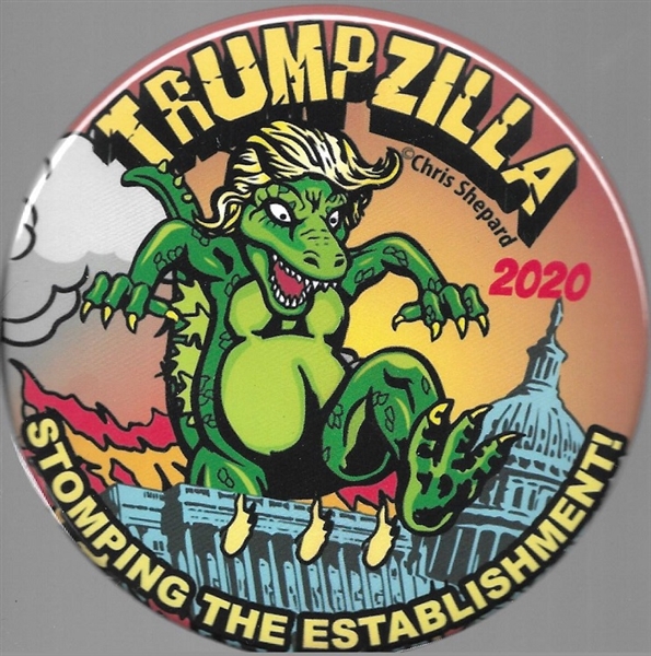 Trumpzilla! 2020 Trump Pin