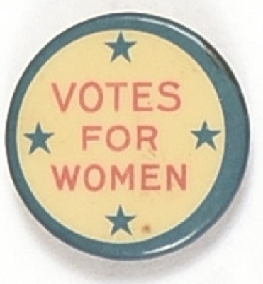 Votes for Women Red, White, Blue Celluloid