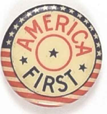 America First Stars and Stripes Celluloid