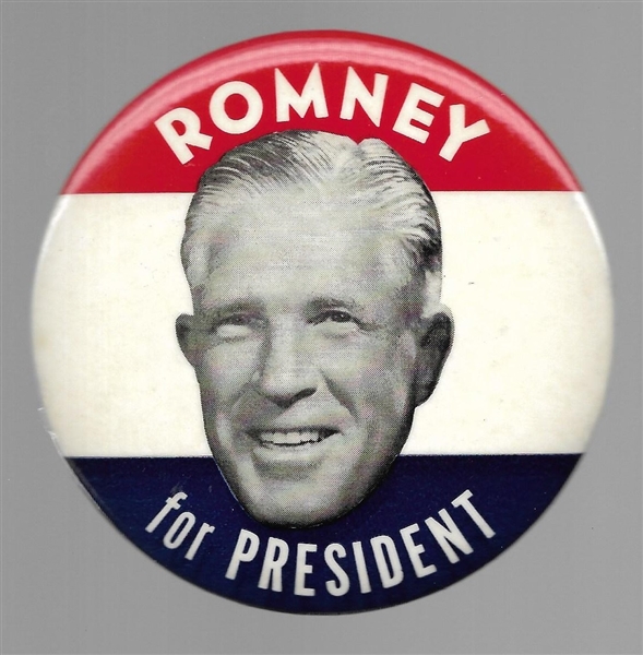 Romney for President 1968 Celluloid 